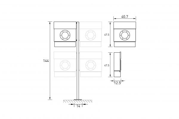 Letterman 2 Standbriefkasten Edelstahl Abmessungen