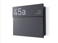 Briefkasten Letterman 4 Anthrazit Gravur Briefkasten Letterman 4 Anthrazit Gravur