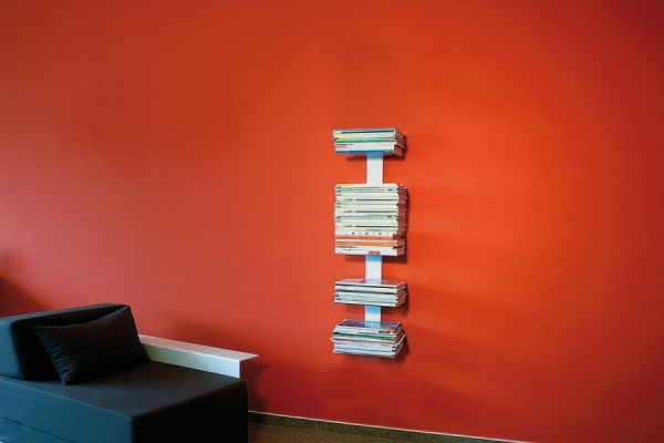 Booksbaum Magazin Wand klein Weiss