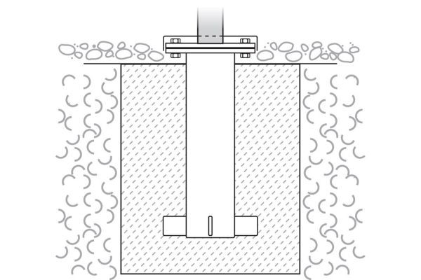 Letterman 2 Standbriefkasten Edelstahl Bodenverankerung