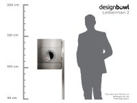 Vorschau: Letterman 2 mit Pfosten Edelstahl Größenverhältnis Vorschau: Letterman 2 mit Pfosten Edelstahl Größenverhältnis