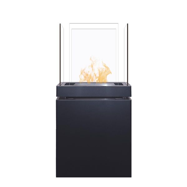 Ethanol Kamin Semi Flame Radius Design in Schwarz