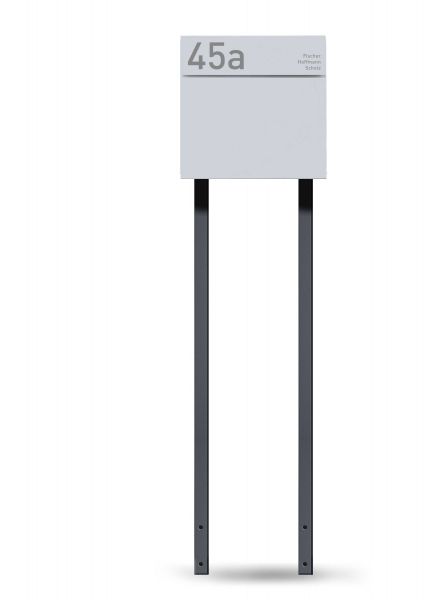 Doppel Standbriefkasten Letterman 6 inkl. Gravur &amp; LED-Licht