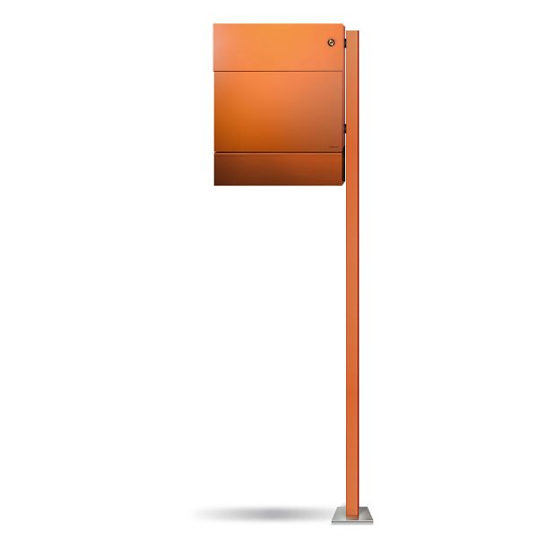 Standbriefkasten Letterman 5K orange mit Klingel orange