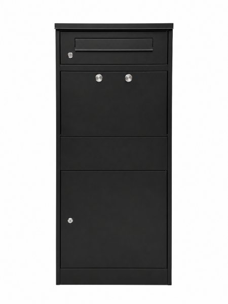 Paketbriefkasten Letterman 4 Schwarz inkl. LED Licht