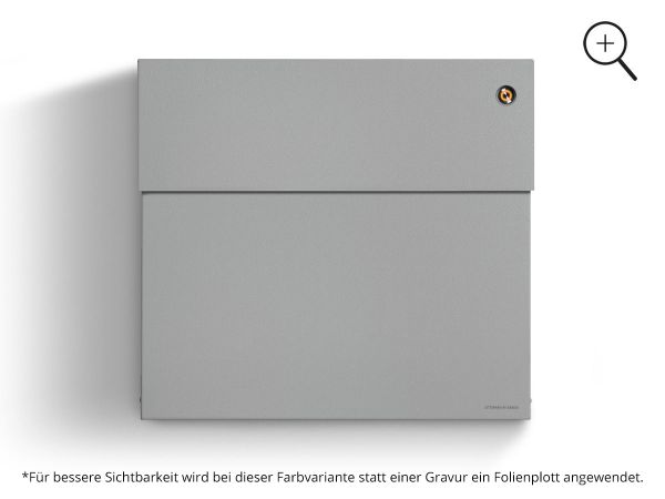 Letterman Briefkasten 4K silber mit Klingel - Konfigurator