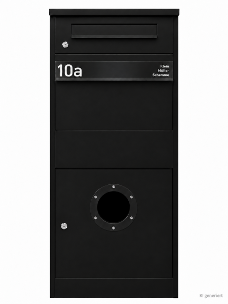 Paketbriefkasten Letterman 3 Schwarz inkl. LED Licht