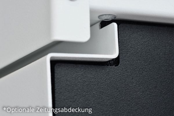 Standbriefkasten Letterman MB mit Zeitungsfach und optionaler Zeitungsabdeckung