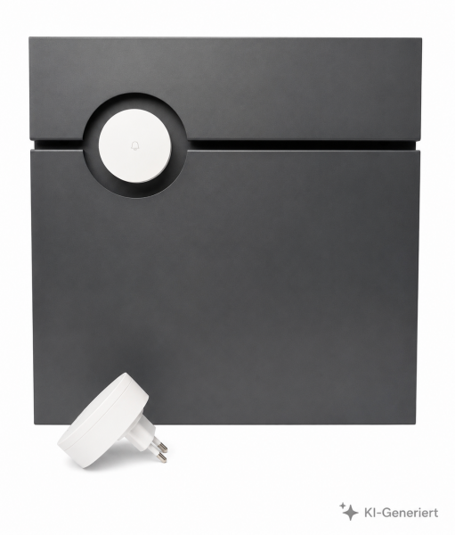 Briefkasten Letterman 6 mit Funkklingel Anthrazit (RAL7016) inkl. Gravur &amp; LED-Licht