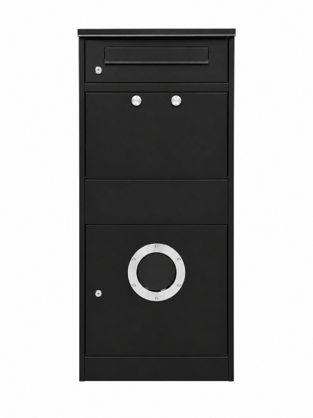 Paketbriefkasten Letterman 3 Schwarz inkl. LED Licht