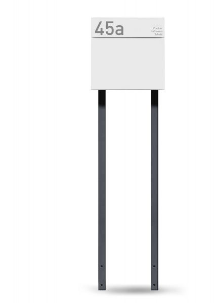 Doppel Standbriefkasten Letterman 6 inkl. Gravur &amp; LED-Licht