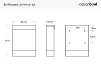 Vorschau: Letterman MB Briefkasten Abmessungen Vorschau: Letterman MB Briefkasten Abmessungen