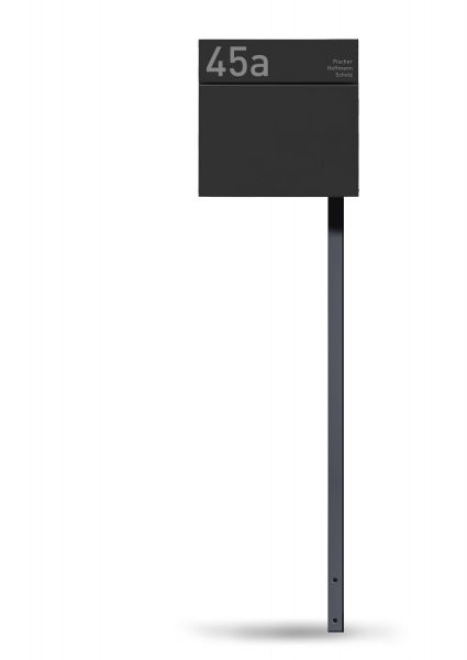 Standbriefkasten Letterman 6 Anthrazit inkl. Gravur &amp; LED-Licht