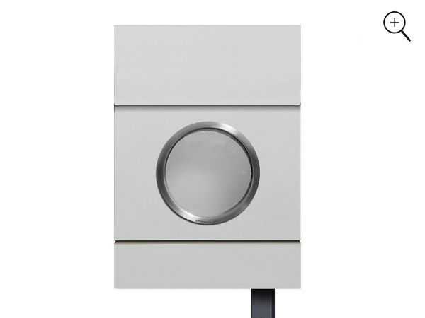 Standbriefkasten Letterman MB mit markantem Bullauge und LED-Licht in Weiß - Konfigurator