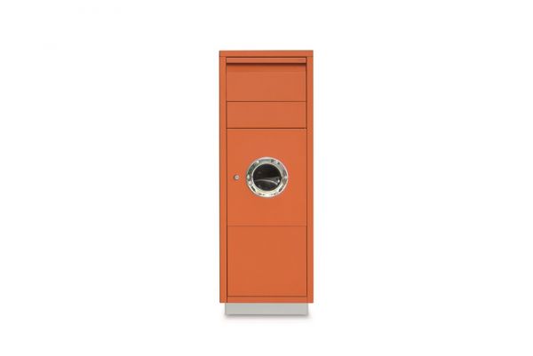 Paktbriefkasten Letterman Standing Ovation 1 mit Bullauge Orange