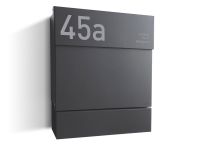 Briefkasten Letterman 5 Anthrazit Gravur Briefkasten Letterman 5 Anthrazit Gravur