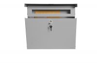 Vorschau: Letterman 4 Briefkasten Silber geöffnet Vorschau: Letterman 4 Briefkasten Silber geöffnet