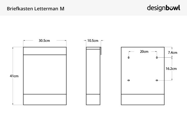 Letterman MB Briefkasten Abmessungen