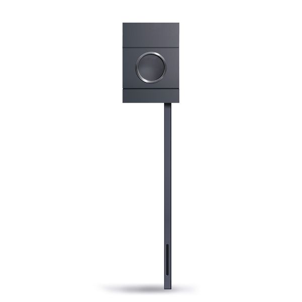Standbriefkasten Letterman MB mit markantem Bullauge und LED-Licht in Anthrazit