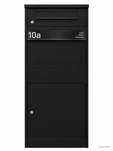 Paketbriefkasten Letterman 4 Schwarz inkl. LED Licht